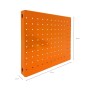 Orangefarbenes PROREGAL Memoboard Doppelpack aus Stahl, gelochte Wandtafel für Lochwandsysteme.