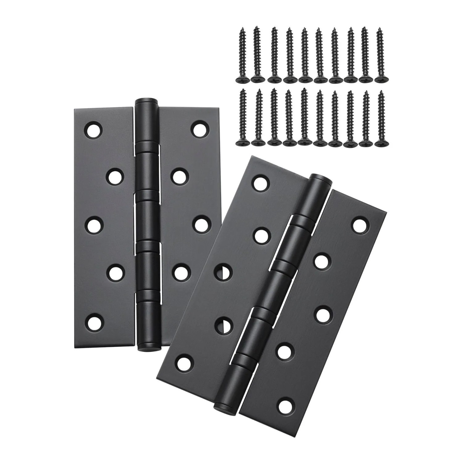 SOTECH 2 Stück Edelstahl SS304 Schwarz Türscharnier Aufschraubband 127 x 76 x 2,5 mm Tragkraft 75 Kg Kugelgelagert