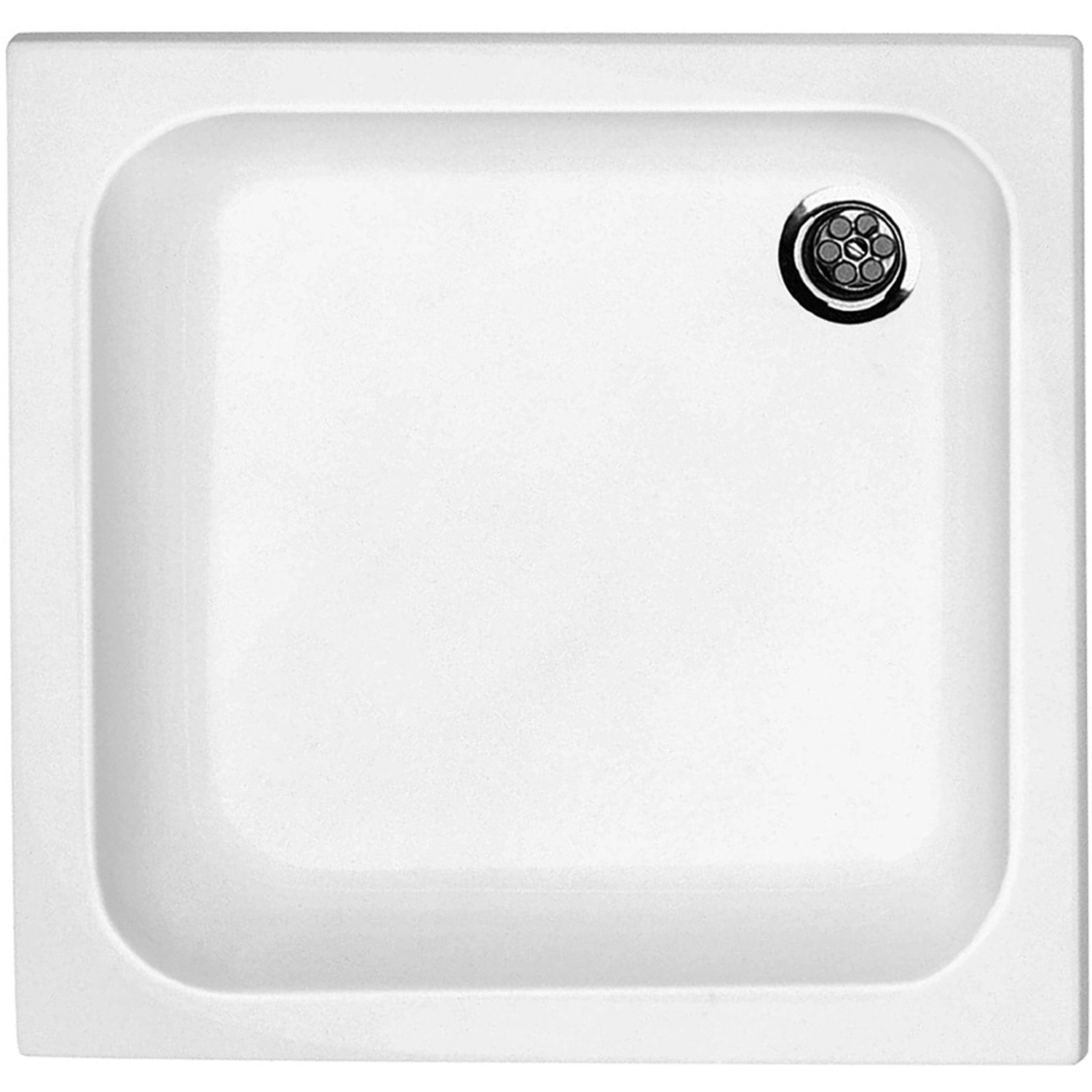 Sanitop-Wingenroth Acryl-Duschwanne Sono 90 cm x 90 cm x 6,5 cm Weiß