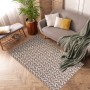 Primaflor In- & Outdoorteppich Reverso Knitted Joy Braun, 160x220cm, mit Zickzackmuster im Wohnzimmer.