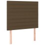 Dunkelbraunes Stoff-Bettgestell mit Kopfteil (90x200 cm) von vidaXL.