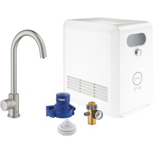 Grohe Blue Professional Wassersystem Set mit Armatur, Kühler und Zubehör für gefiltertes Wasser.