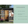 Detailansicht: Doppelflügeltür des Karibu Gartenhaus Set Domingo B, Terragrau-Anthrazit.