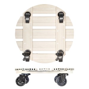 Lichtgrauer Wagner Multi Roller WPC GH0557, Ø 385 mm, mit 4 Rollen und 150 kg Tragkraft.
