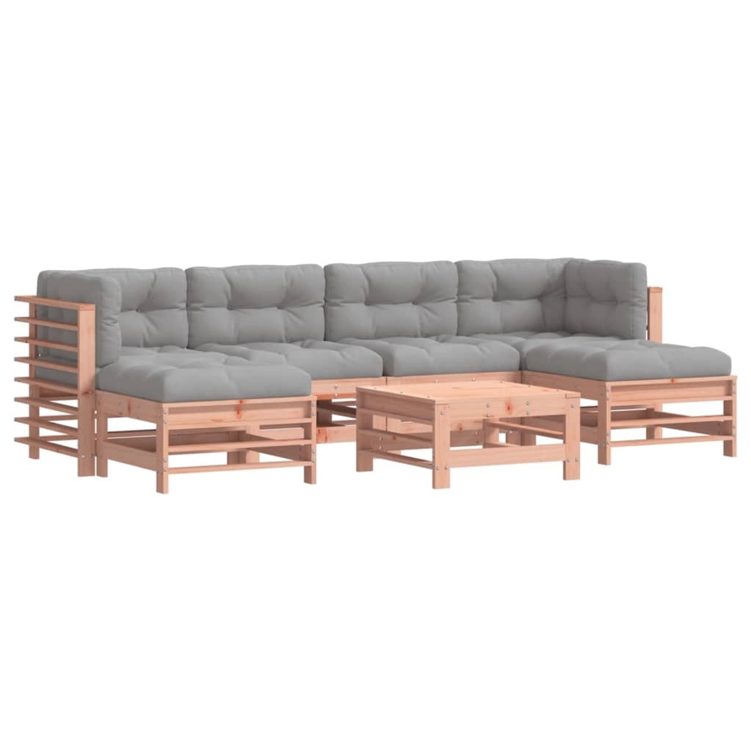 vidaXL 7-tlg Garten-Lounge-Set mit Kissen Massivholz Douglasie Modell 10 günstig online kaufen