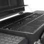 Detailaufnahme: Schwarzer El Fuego Holzkohlegrill Grand Ontario mit Grill- und Warmhalterost.