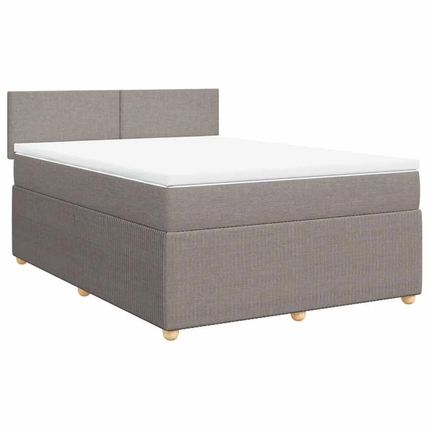 vidaXL Boxspringbett mit Matratze Taupe 160x200 cm Stoff 3287504 günstig online kaufen