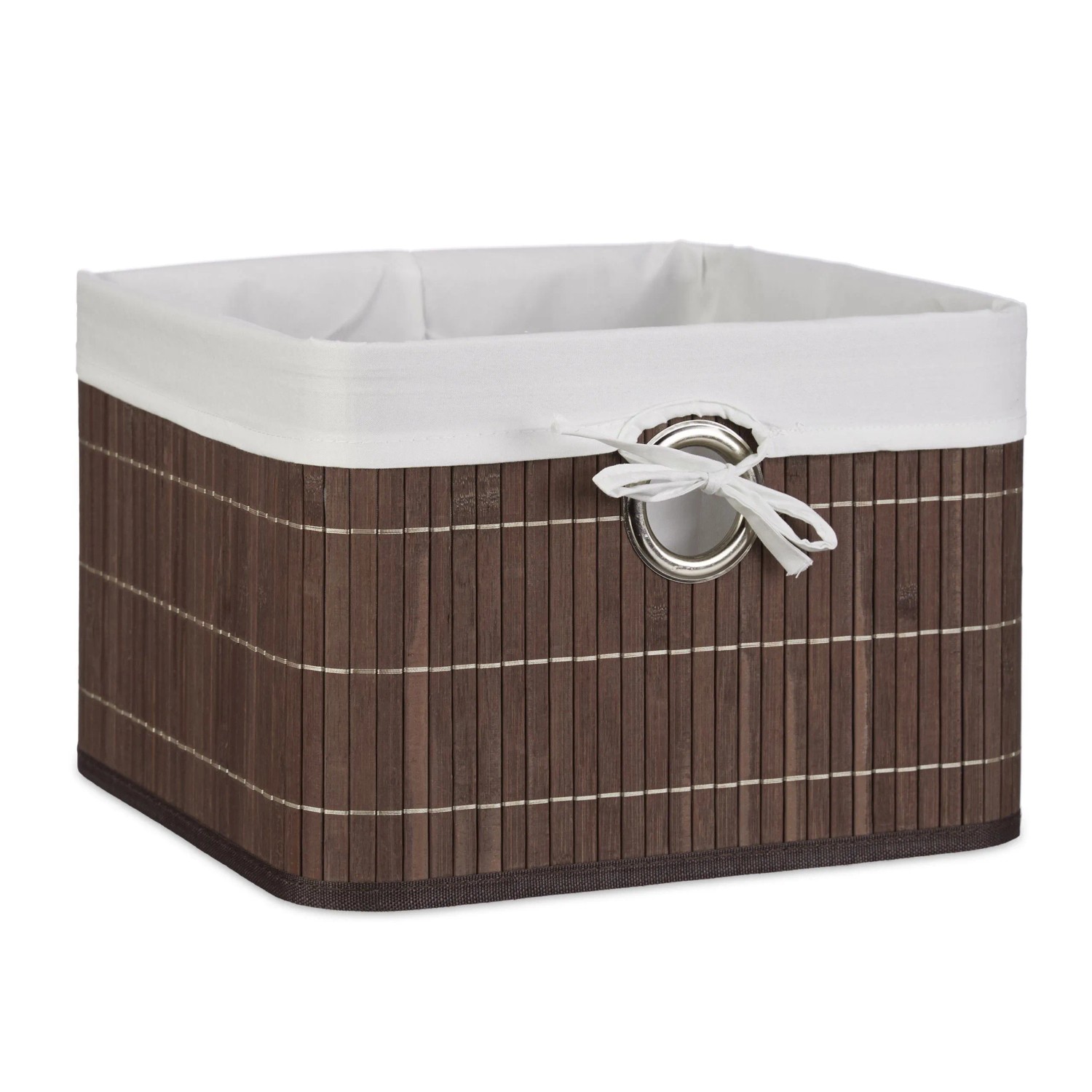 Relaxdays Aufbewahrungskorb Bambus Braun Faltbar 20 cm x 31 cm x 31 cm