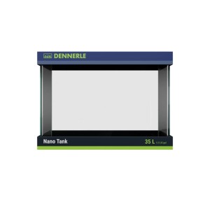 Dennerle Nano Tank 35 l Aquarium mit abgerundeten Ecken für Aquascaping und Garnelen.