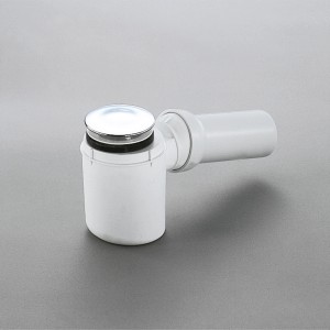 Schulte ExpressPlus Ablauf für flache Duschwanne, verchromte Kappe.