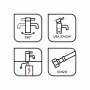 Icons zur baliv Niederdruck-Küchenarmatur KI-5071 N: 360° schwenkbar, UBA/DVGW-Zertifizierung, Niederdruck, DVGW-Schlauch.