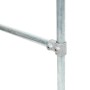 T-Stück 90° für Stahlrohr (Ø 2,7 cm), silber verzinkt, zur Möbelrohr-Verbindung.