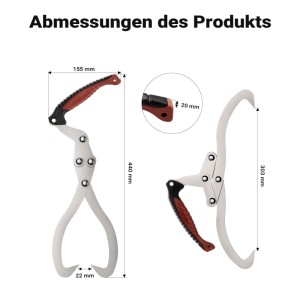 Wiltec Handpackzange Ø30Cm Holzzange 44Cm Packzange Stahl Holzgreifer Forstzange