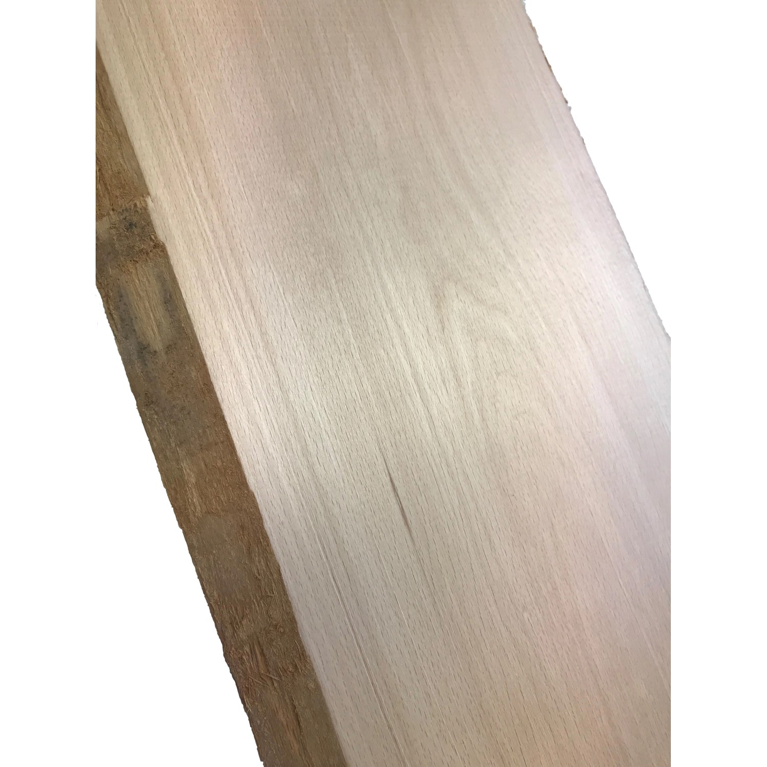 Schnittholz mit Baumkante XXL Buche 120 cm x 26 cm x 2,2 cm