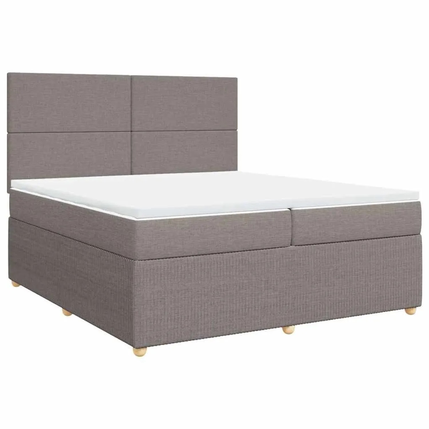 vidaXL Boxspringbett mit Matratze Taupe 200x200 cm Stoff 3292160 günstig online kaufen