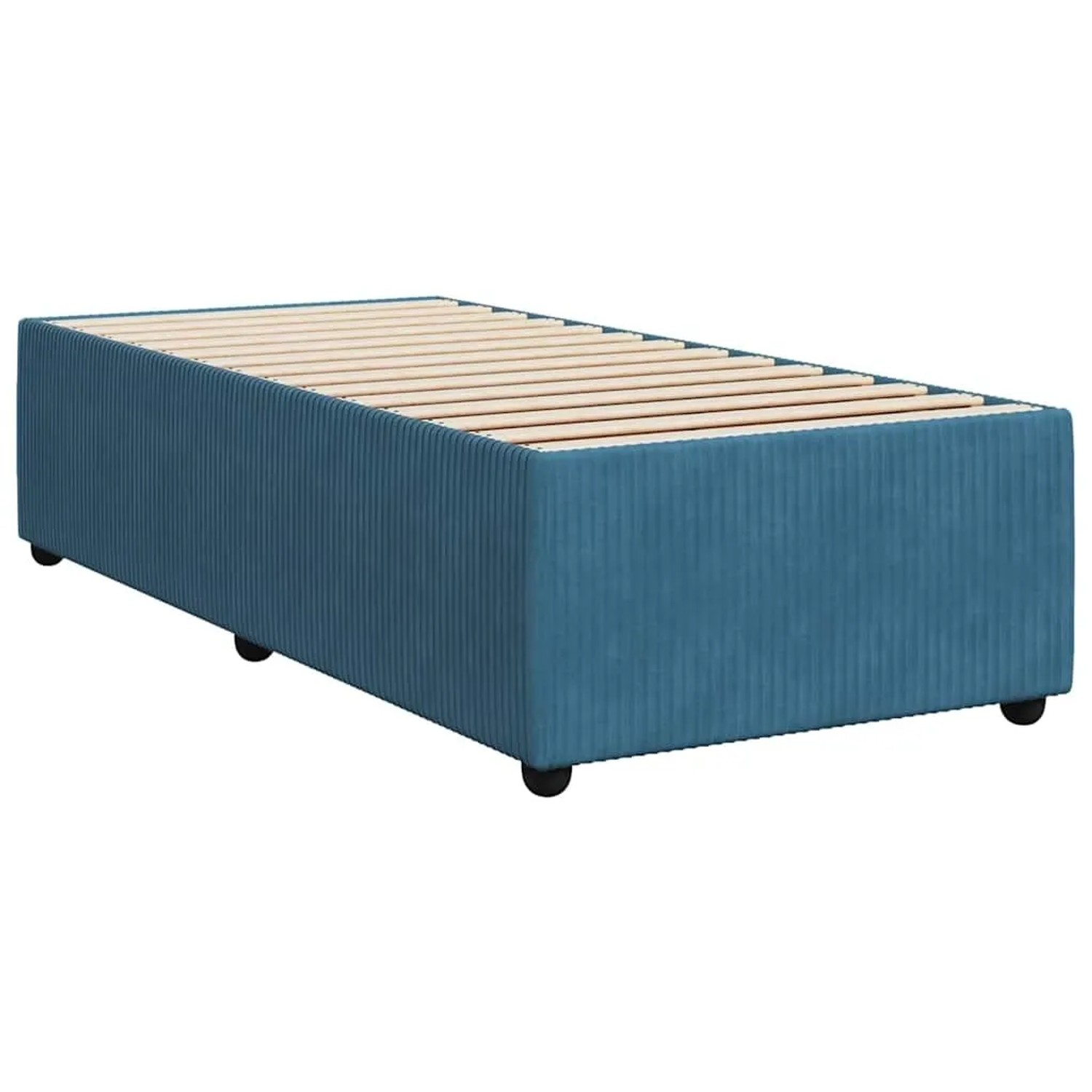 vidaXL Bettgestell Blau 90x190 cm Samt 3284980 günstig online kaufen