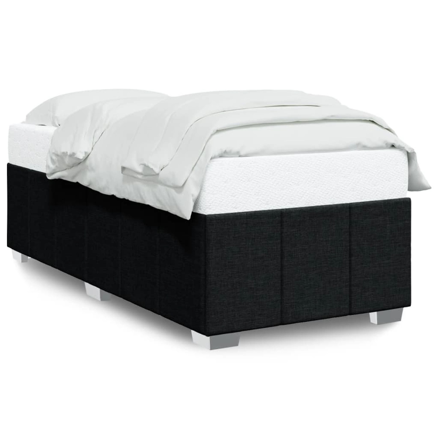 vidaXL Bettgestell ohne Matratze Schwarz 90x190 cm Stoff 3284799