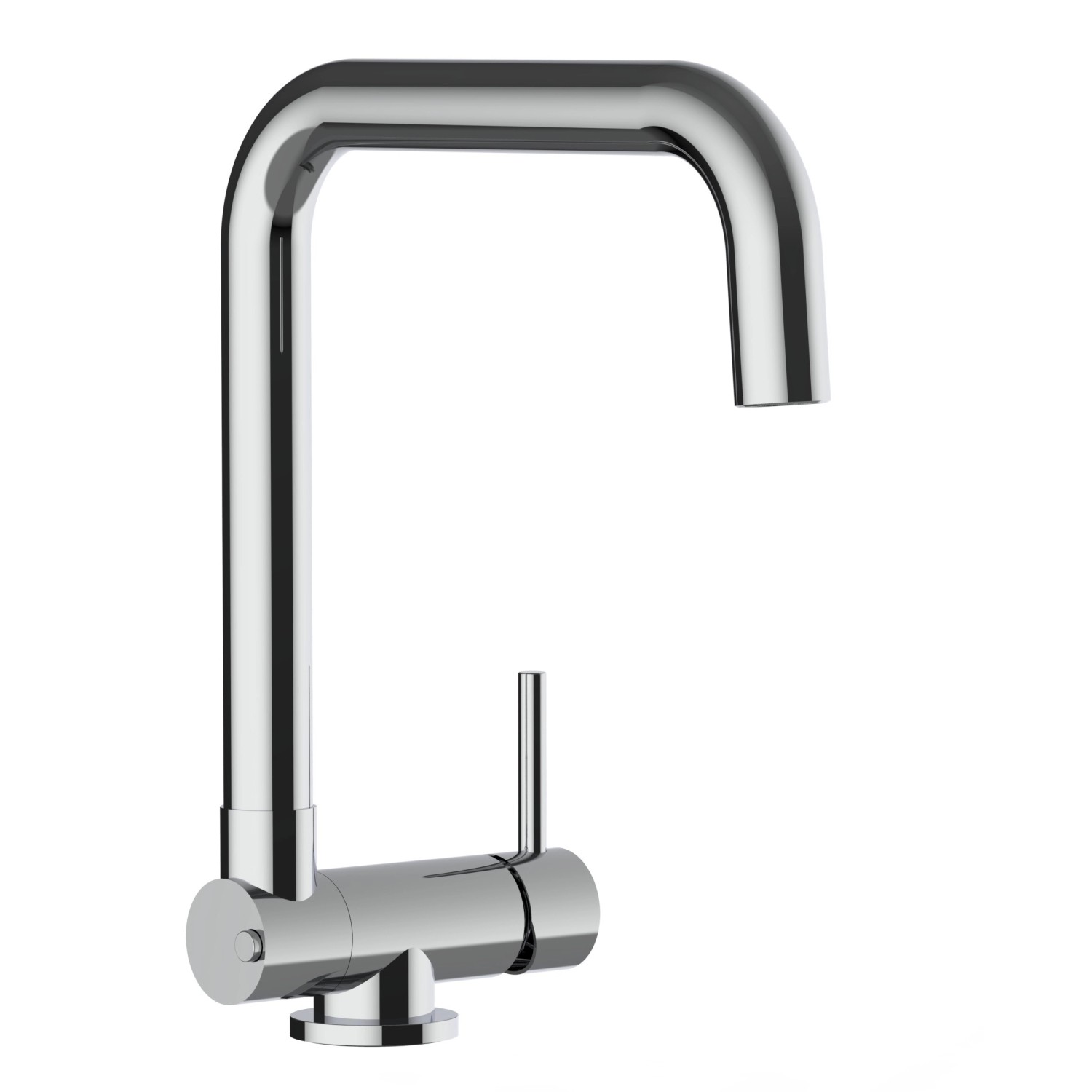 VIZIO Wasserhahn Vorfenster Küchenarmatur Umklappbar 45 CM mit 360° Schwenkbarem N Auslauf Verchromt (Maße: 10cm | 70cm | 30cm)