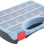 Organizer-Set, 3-teilig, für Aufbewahrung: Box mit Fächern, transparentem Deckel und Tragegriff.
