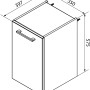 Fackelmann Waschtisch-Unterbauschrank Verona, 35 cm, Nussbaum/Weiß Hochglanz, linke Ausführung.