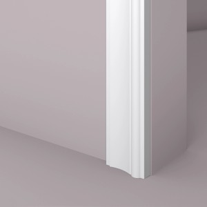 Weiße NOEL & MARQUET Türumrandung/Zierleiste WALLSTYL WL6-2200, 2,2 m lang.