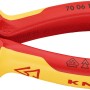 Knipex VDE Seitenschneider, 140mm, verchromt, mit rot-gelben Griffen für präzise Schnitte.