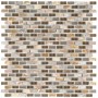 Mosaikfliese Glas Stein 5th Avenue Dark, 28,5x28,5 cm, braun-beige Mix.