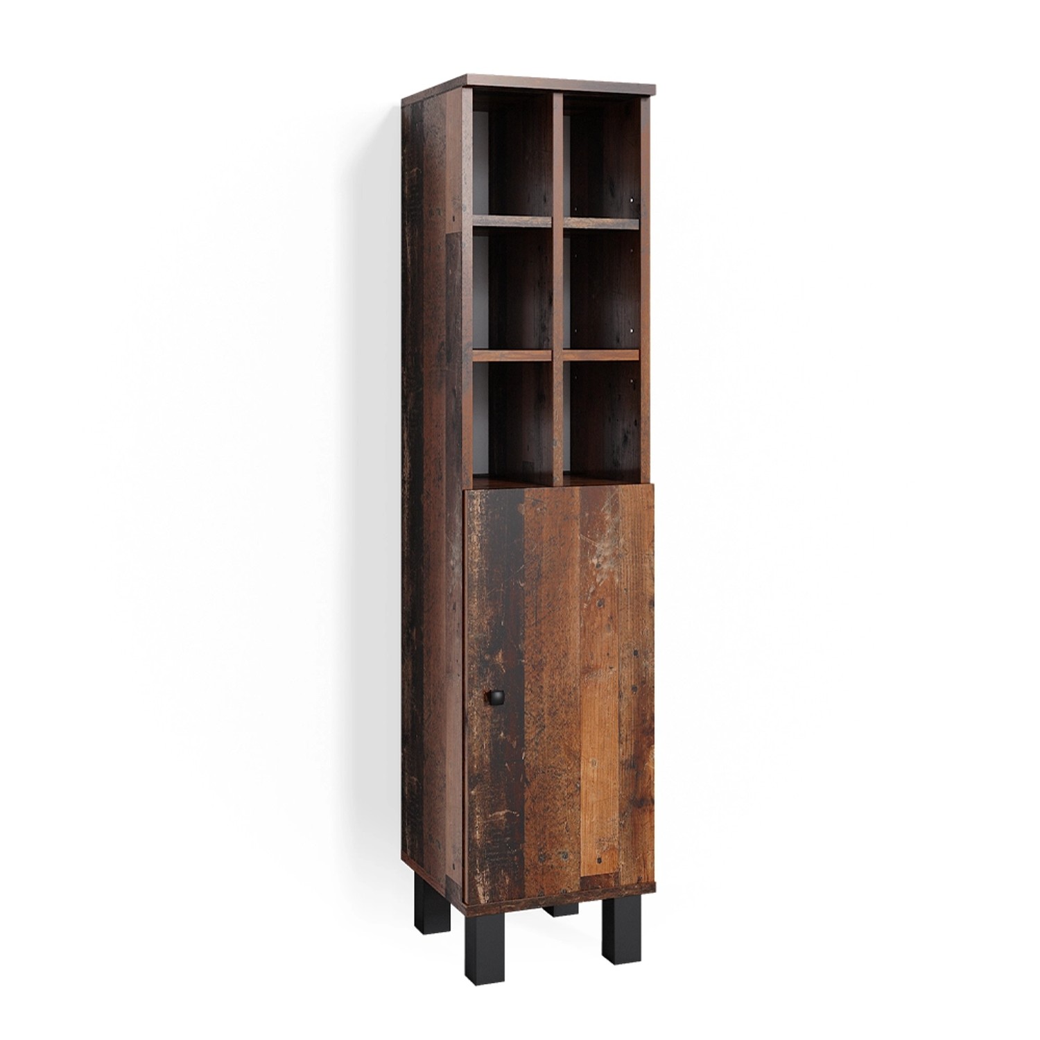 Vicco Midischrank Fynn Eiche Rustikal 30 x 131 cm Große Tür