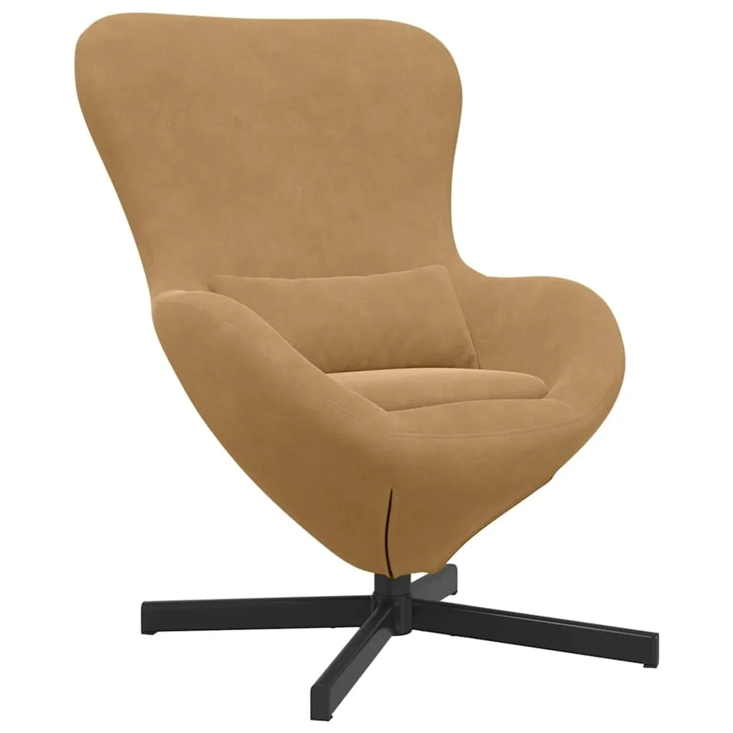 vidaXL Eiersessel Braun 63 x 73 x 90 cm Samt 42002764
