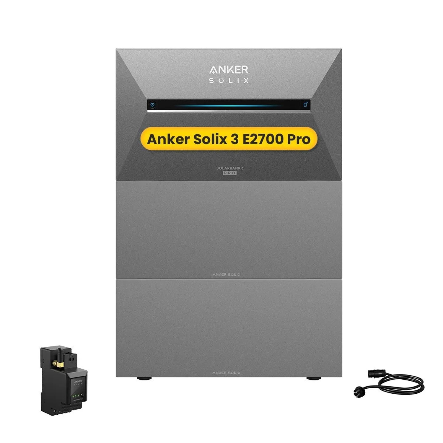 Anker SOLIX Solarbank 3 E2700 Pro Set inkl. 2x Zusatzakku & Smart Meter 8064Wh 3600W Dynamischer Tarif