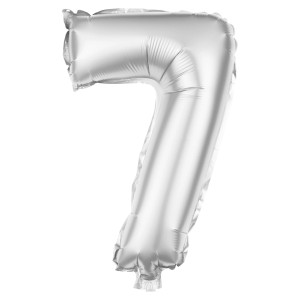 Party Factory Folienballon 100 cm Zahl 7 Silber Ø 100 cm