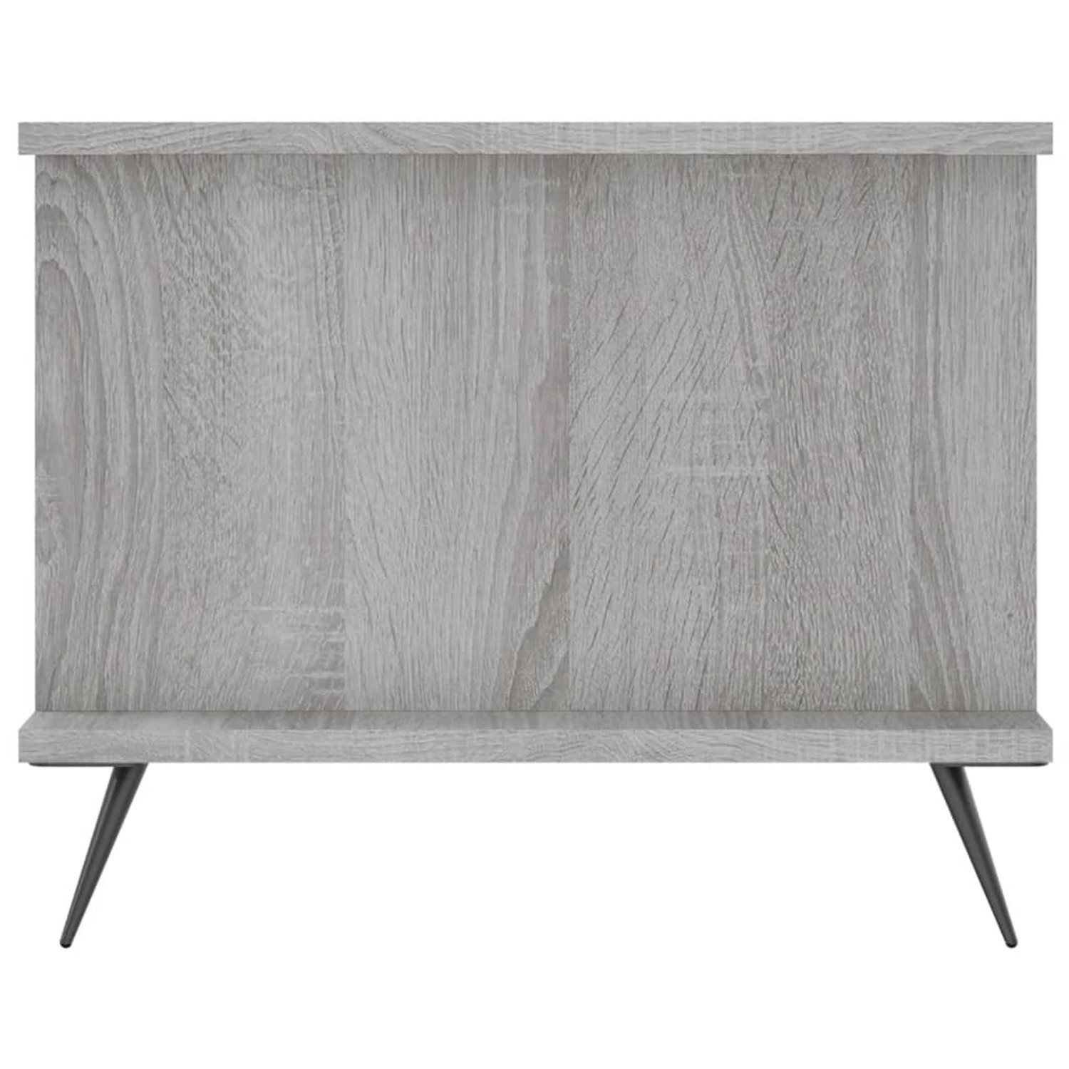 VidaXL Couchtisch Grau Sonoma, Holzwerkstoff mit Metallbeinen.