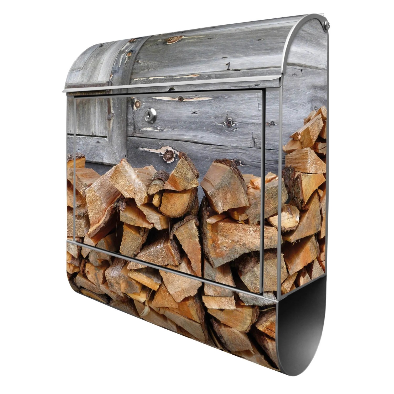 Banjado Design Briefkasten Silber Pulverbeschichtet 39x47x14cm 2 Schlüssel günstig online kaufen