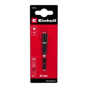 Einhell Impact Sechskant-Steckschlüssel, 6 mm, mit 1/4 Zoll Schaft, magnetisch, für Akkuschrauber.