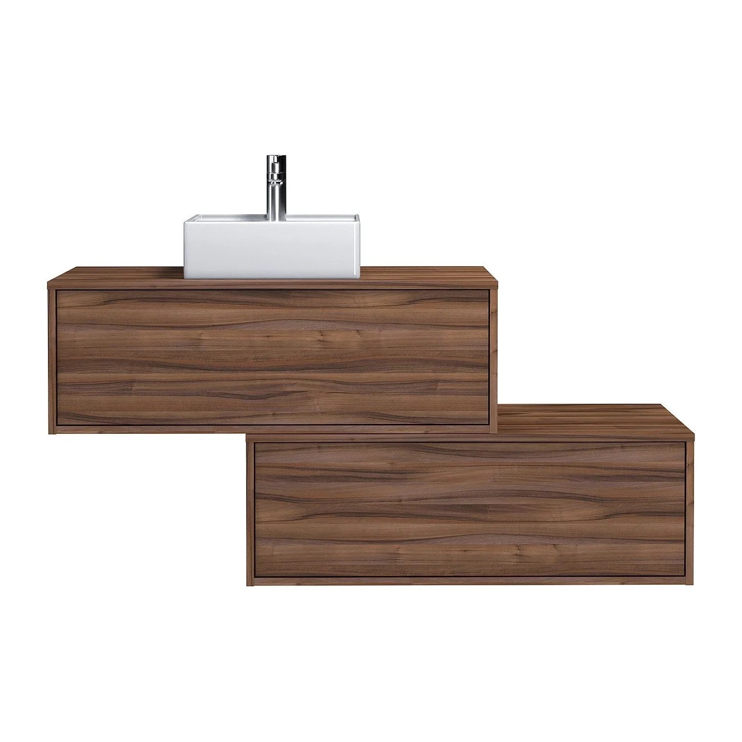 Vente-unique Einzelwaschtisch Teana Naturfarben Dunkel 94 cm