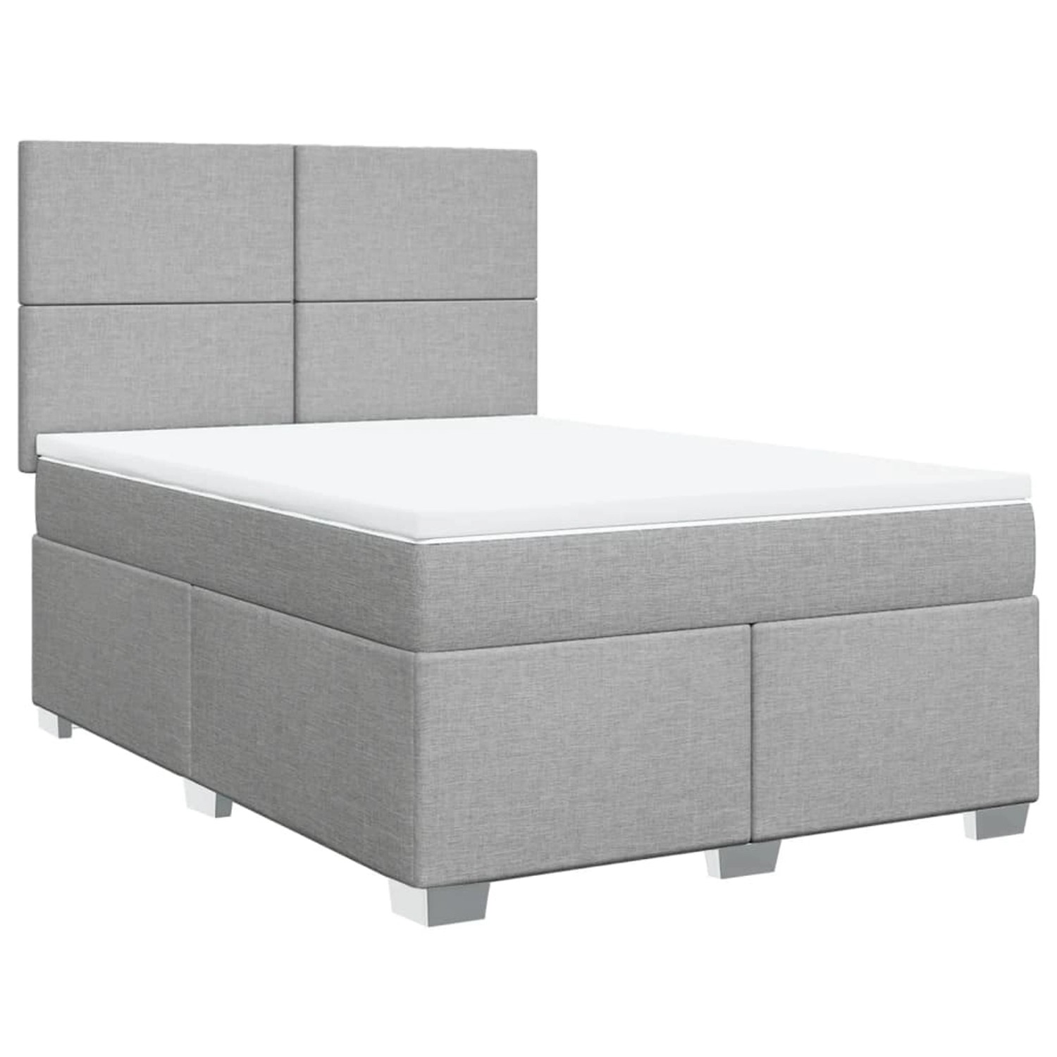 vidaXL Boxspringbett mit Matratze Hellgrau 140x200 cm Stoff2100017 günstig online kaufen