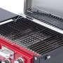 El Fuego Tischgasgrill Smoker Medison, 2 Brenner, rot, mit Grill- und Warmhalterost.