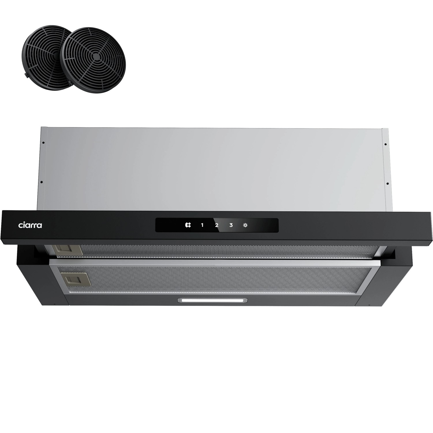 CIARRA Flachschirmhaube 60 cm 580 m³/h A+ Unterbau Abzugshaube VM6909AB