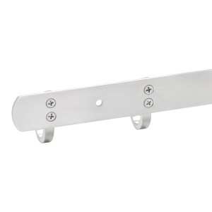 Gebürstete SOTECH Edelstahl Hakenleiste SAMU mit integrierten Haken. Moderne Garderobenleiste für Kleidung.