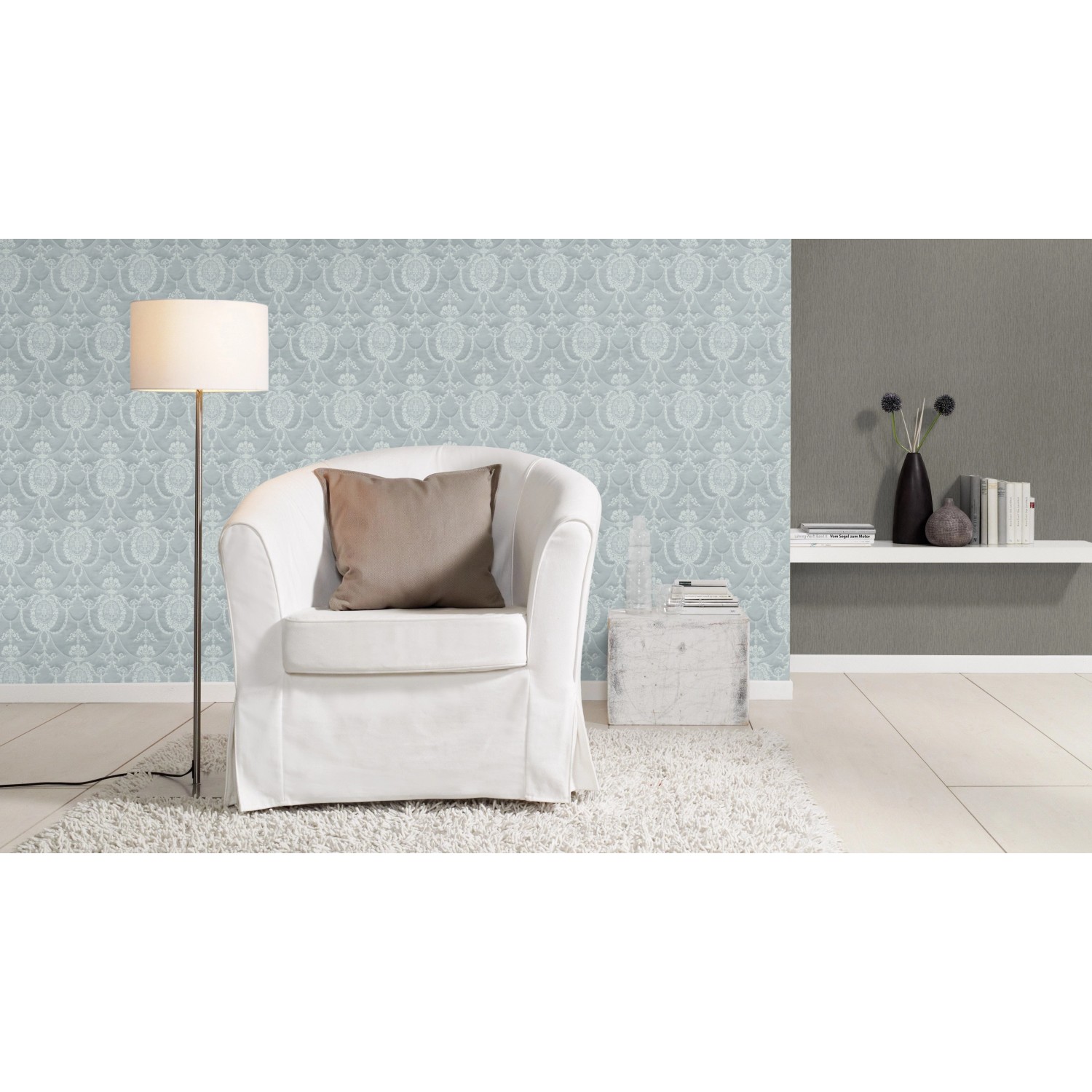 【rasch】壁紙　570830 (Trianon XIII) Rasch Vliestapete Trianon XIII 570830 Ornament Blau 10,05