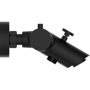 Schwarze, matte Schütte Thermostat Badewannenarmatur London für die Wandmontage.