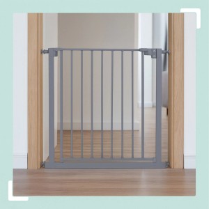 Relaxdays Treppenschutzgitter Eisen Kunststoff Grau Klemmbar 75 bis 80 cm 3 kg