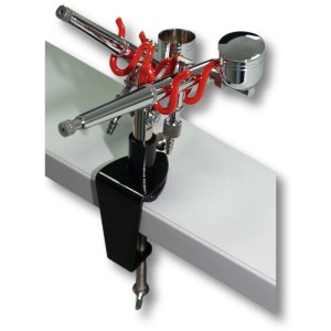 Wiltec Pistolenhalter 2 Pistolen Tischmontage Airbrushpistole Airbrush Zubehör