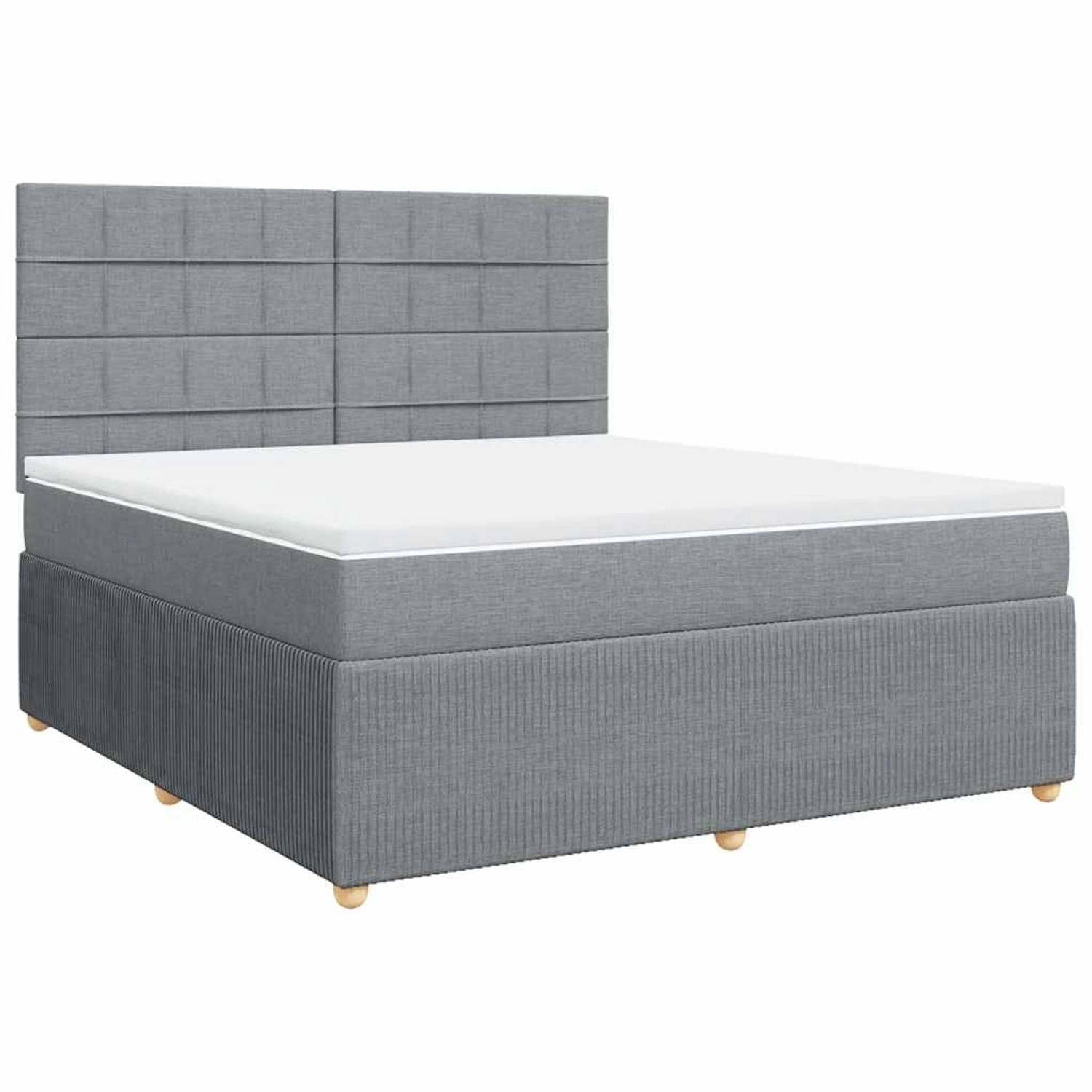 vidaXL Boxspringbett mit Matratze Hellgrau 180x200 cm Stoff 3294435 günstig online kaufen