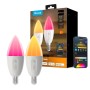 Govee E14 LED Lampe, Glühlampenform, 6500K, 450lm, 5W, 2er Set, farbig und weiß.