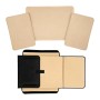 Relaxdays Puzzlekoffer Schwarz-Beige, geöffnet mit großer rutschfester Puzzlematte und zwei Sortierplatten aus Polyester. XL.