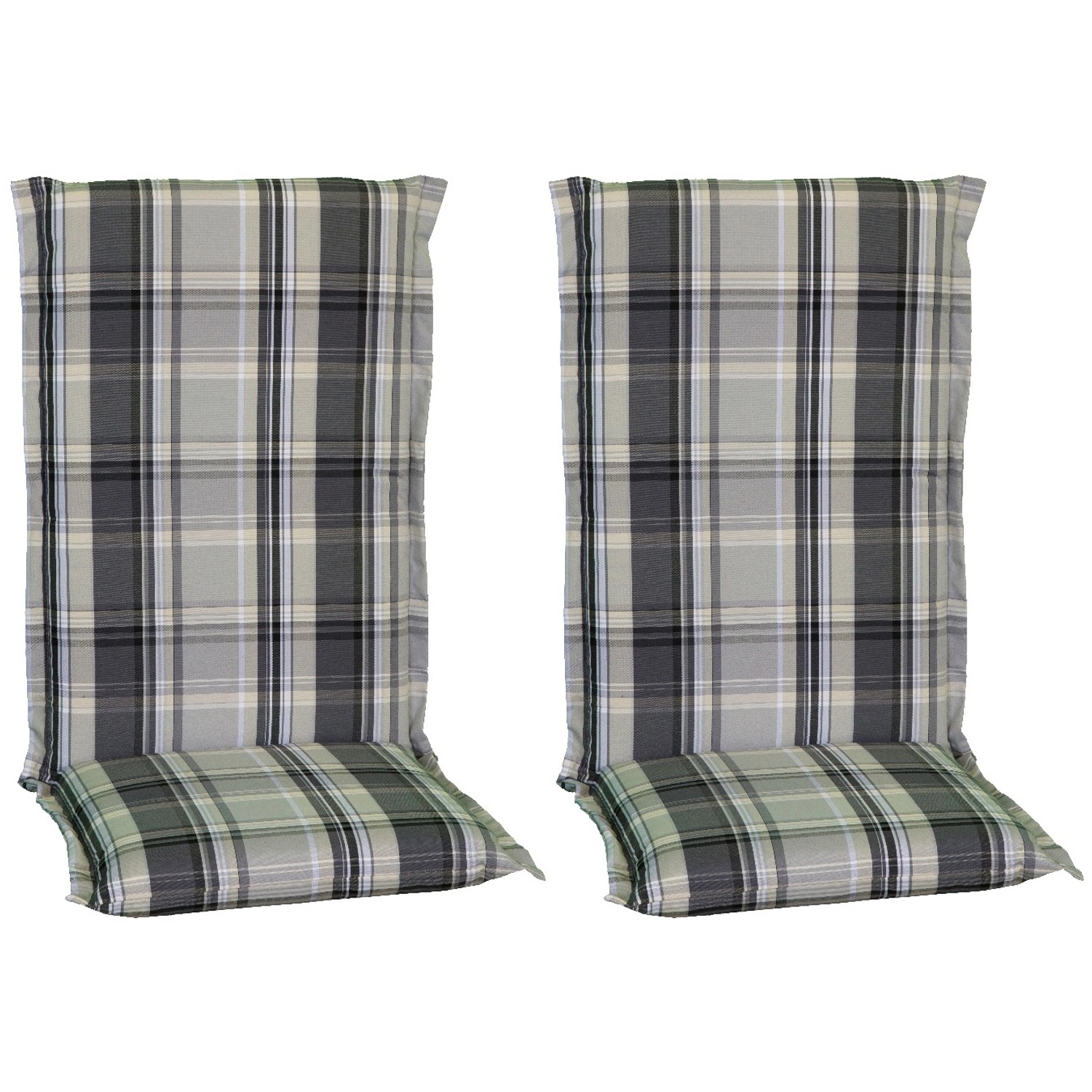 Beo Sitzauflage Hochlehner Atika 2er-Set Karo Beige