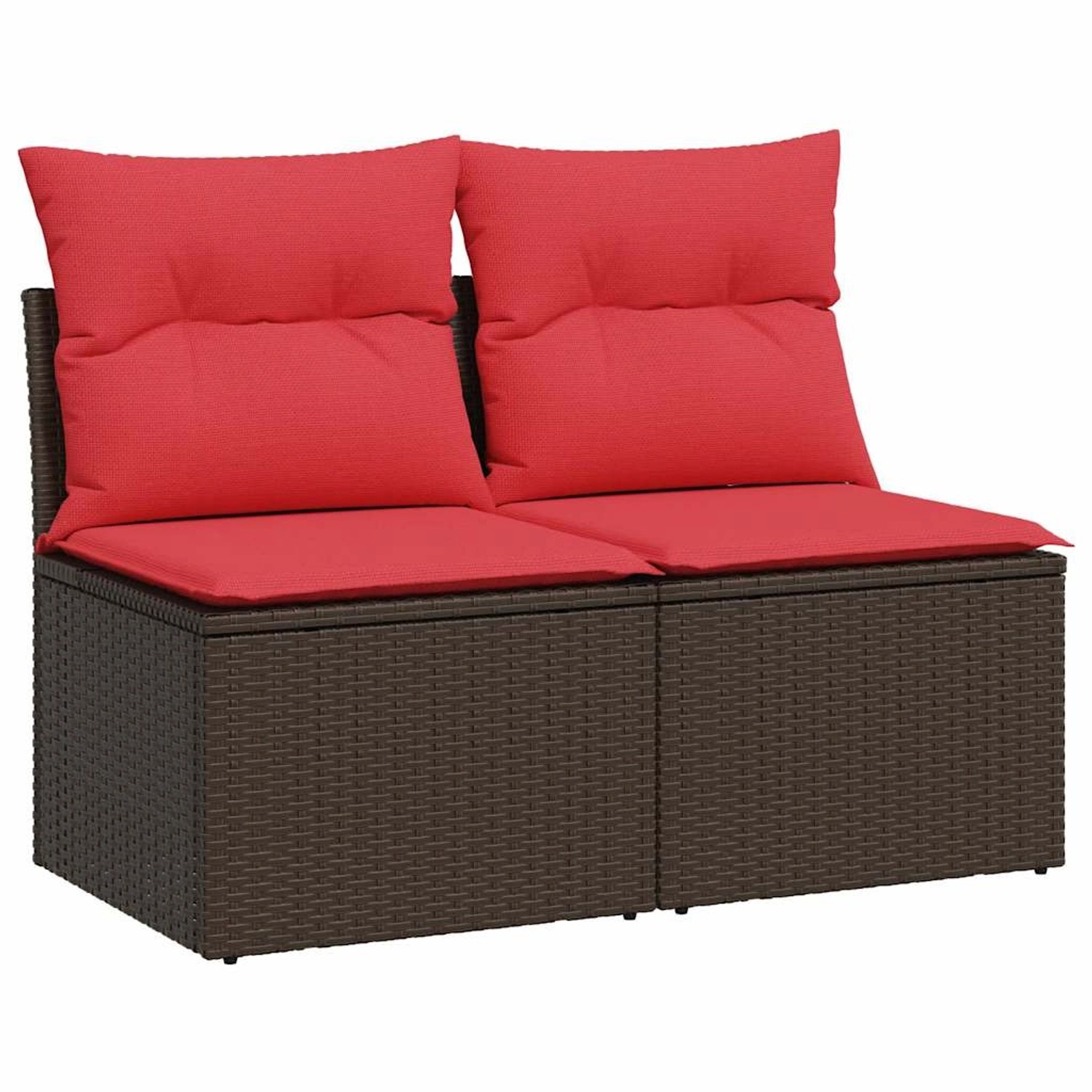 vidaXL 2-Tlg Garten-Sofagarnitur mit Kissen Braun Poly Rattan Akazie 332524 günstig online kaufen