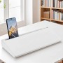 Relaxdays Schreibtischorganizer Kunststoff Glas Weiß Mit Whiteboard 40 cm x 18 cm x 5,5 cm 1 kg_2