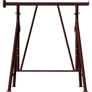 Braun lackierter Schake Faltgerüstbock Compact S, 1,2 m x 1,75 m, aus Stahl.